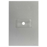 Placa Furo Horizontal 4x2 - RECTA PRATA SATIN FOSCO